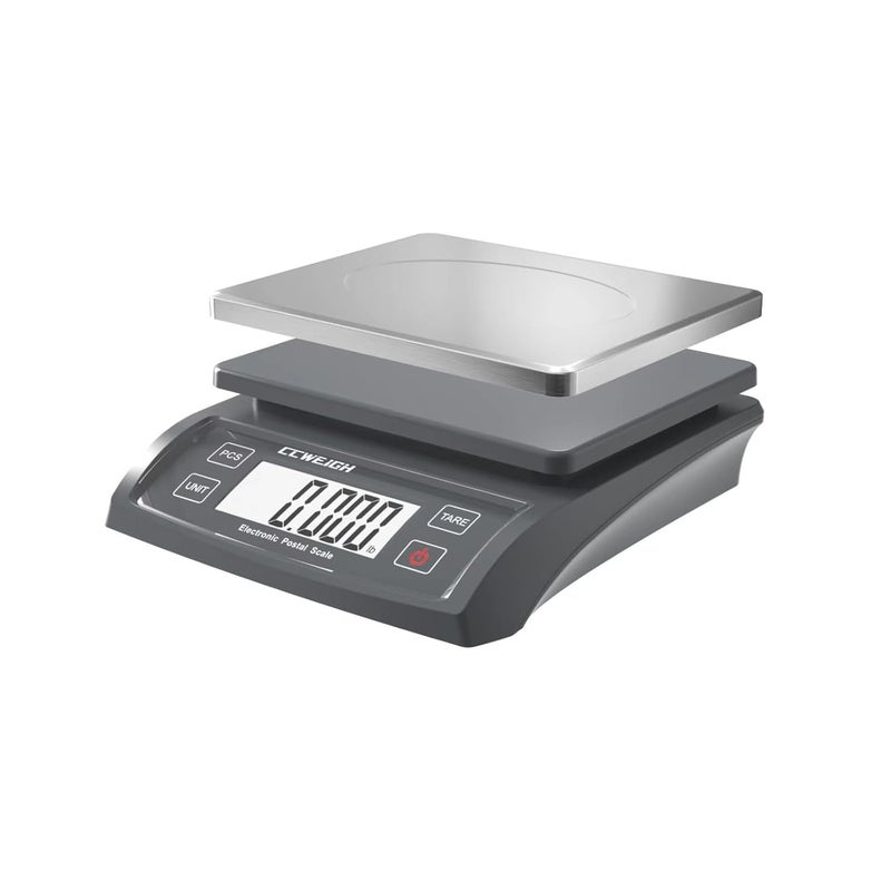 CCWEIGH Postal Scale Transport Scale 30kg/1g, 66lb with Battery and Stainless Steel Scale Plate, can be Used in Home Kitchen, Postal, Transport, Parcel, Supermarket with Fruit Scale - Image 2